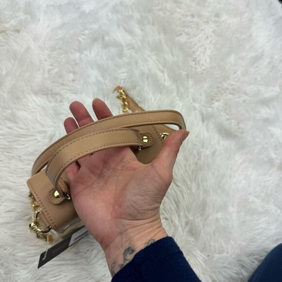 Like Dreams Skylar Taupe Vegan Leather Straw Crossbody Hand Bag - Picture 10 of 13